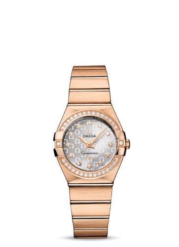 Omega Constellation Quartz 27 Brushed Red Gold / Diamond / Silver Omega